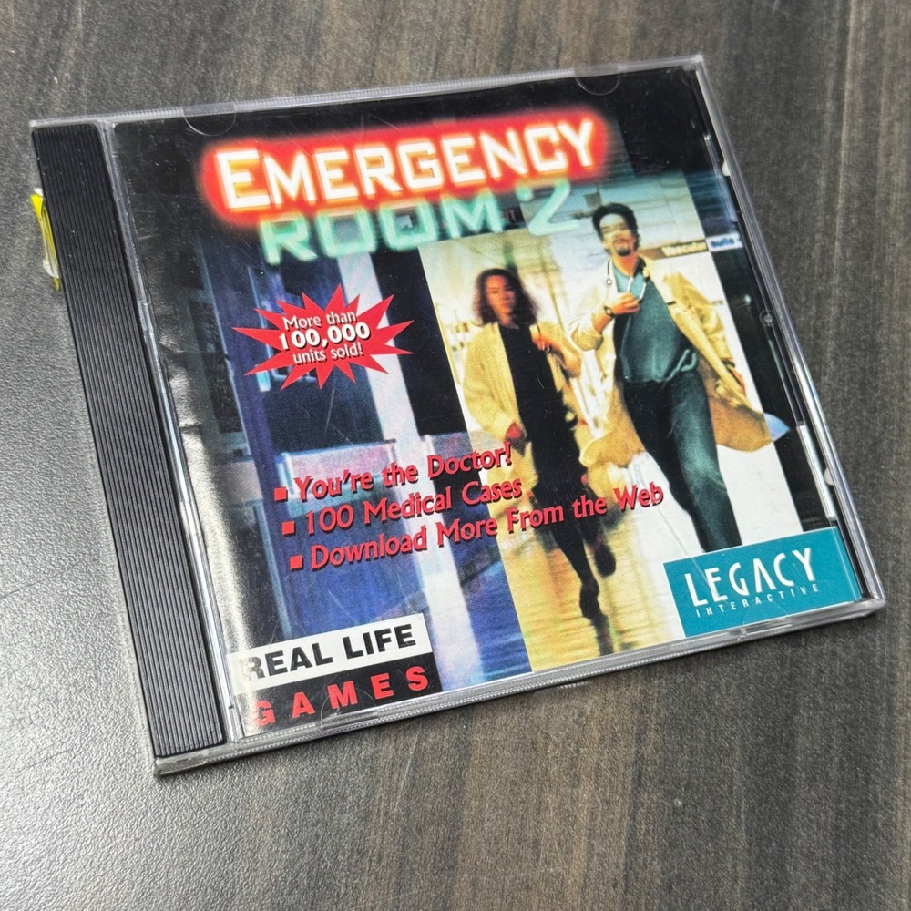 Emergency Room 2 PC CD-ROM Legacy Interactive Real Life Games Medical Sim 1999‎